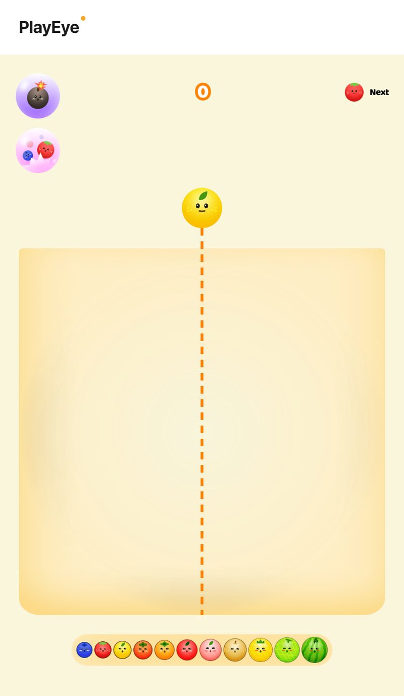 Watermelon Game gameplay screenshot