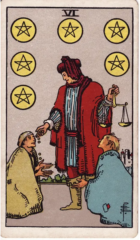 Six of Pentacles tarot card