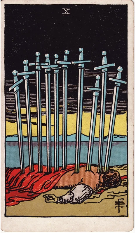 Ten of Swords tarot card
