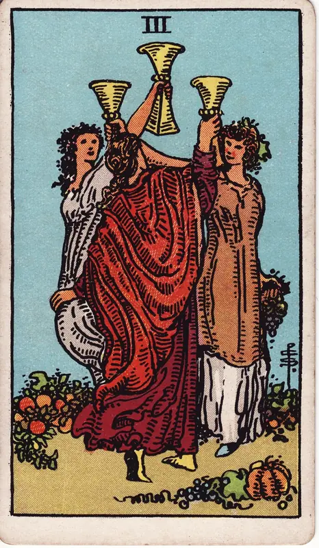 Three of Cups tarot card